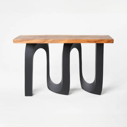 Black Metal Pedestal Table Base, 320 Cora 28" H, Furniture Legs for DIY Projects, Flowyline