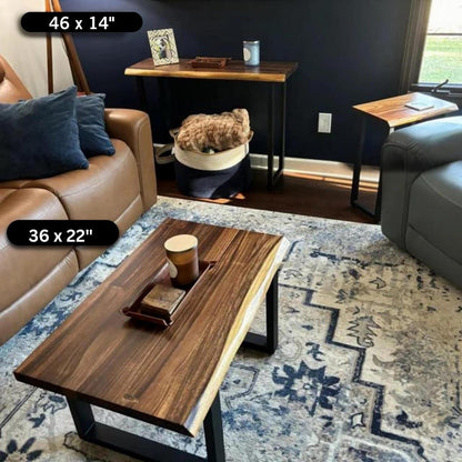 Live Edge South American Walnut Tabletop: Sustainable, Waterproof