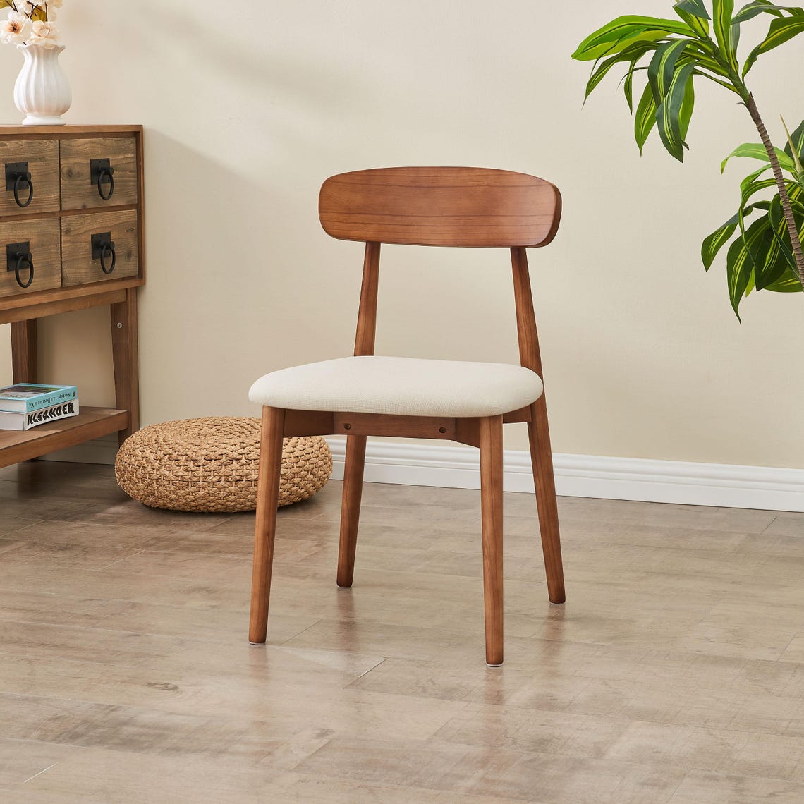 Modern Ash Wood Dining Chair – Minimalist Desk or Table Chair