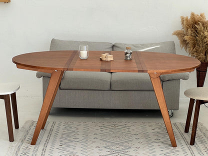 Transformer table 6 in 1, sliding table,round-oval table,dining table, coffee table,ash table, enlarged table, guest table,adjustable height