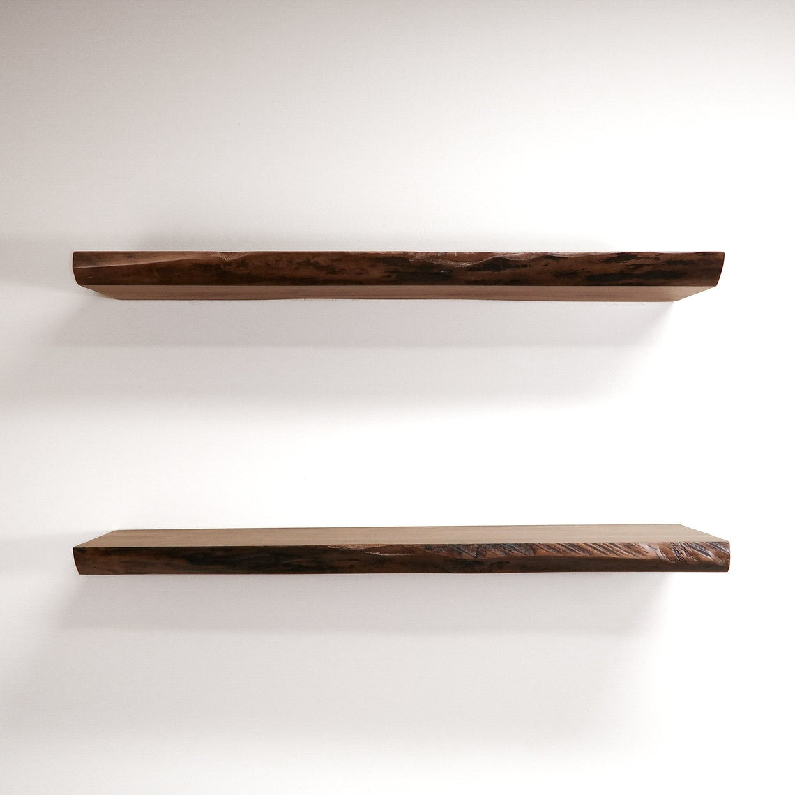 Live Edge Walnut Floating Shelves, Kitchen Shelves, Book Shelf