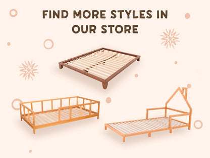 Floor Bed, Futon Base, Japanese Joinery Bed Frame, Platform Bed, Bed Frame, King Pallet Bed, Low Profile Bed, Tatami Bed, Minimalist Bed