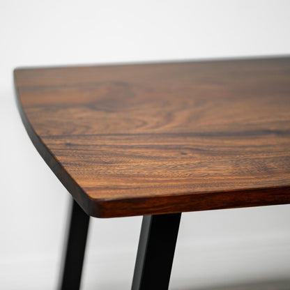 Solid Wood Dining Table with Bench Option – Handmade Walnut Kitchen Table | Dinner Table for 4 or 6