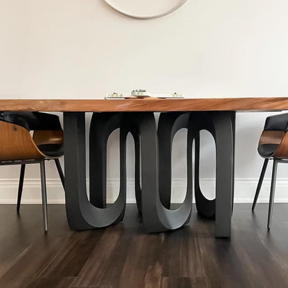 Black Metal Pedestal Table Base, 320 Cora 28" H, Furniture Legs for DIY Projects, Flowyline
