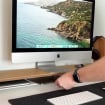 Maple Wood Monitor Stand: Desk Organizer Shelf