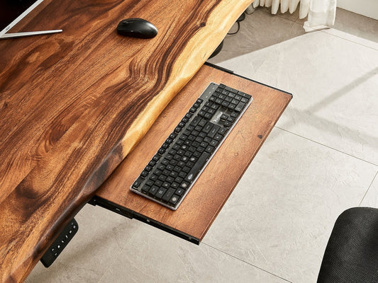 South American Walnut Keyboard Tray - Desk Organizer