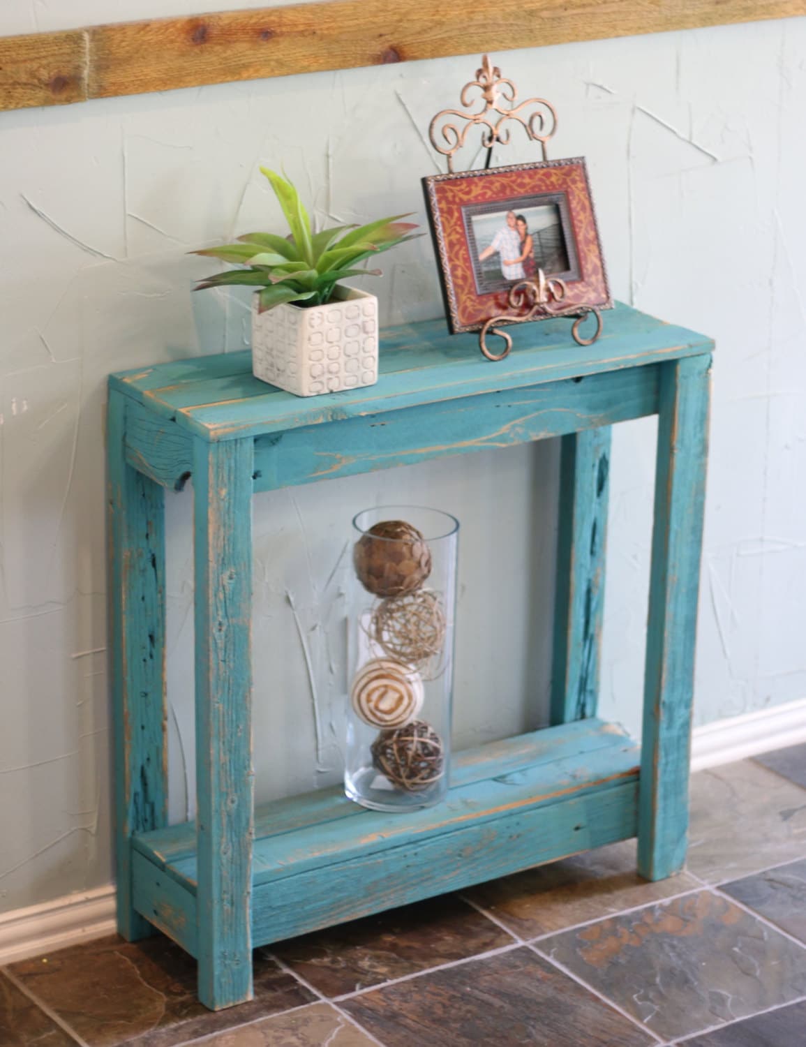 Small Turquoise Entry Console