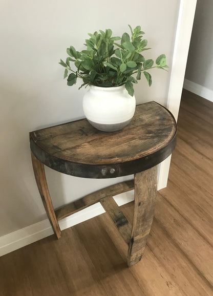 Wine, Whiskey Barrel Wall Table