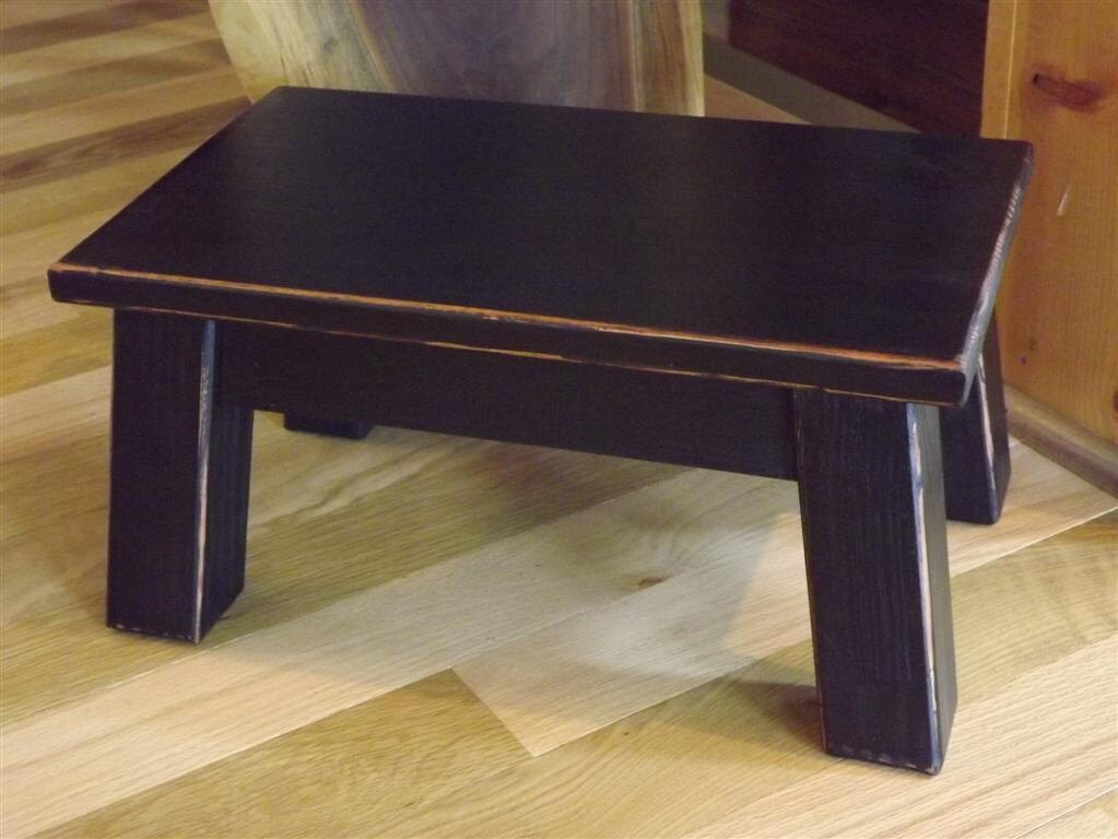 Farmhouse, wood riser, step stool, foot stool, painted furniture