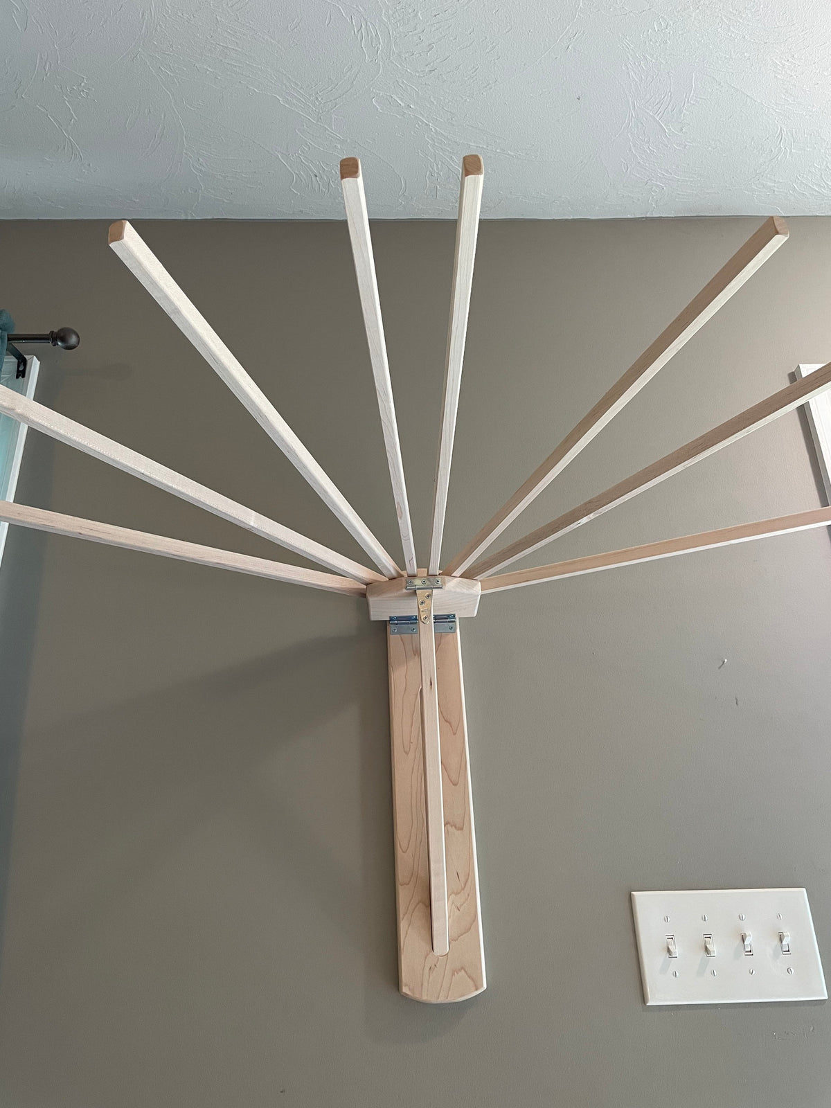 Wall Mount Clothes Drying Rack, Wooden Ladder Mount Holds 250 lbs Amish Handmade