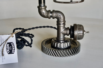 Savage Steampunk Lamp | Industrial Metal Table Lamp | Rustic Handmade Home Decor
