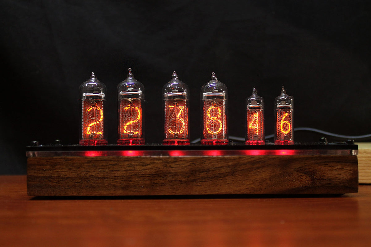 Nixie Tube Clock IN14 and IN16 on 6 lamps