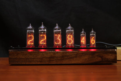 Nixie Tube Clock IN14 and IN16 on 6 lamps
