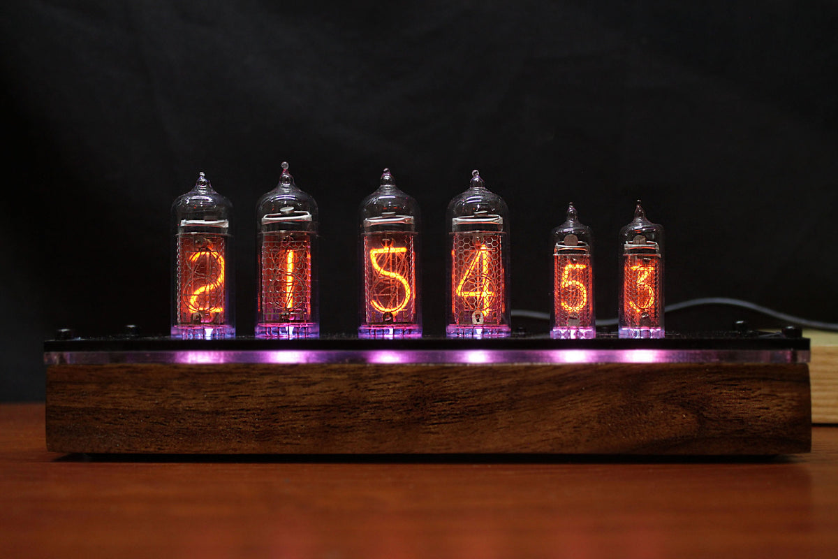 Nixie Tube Clock IN14 and IN16 on 6 lamps
