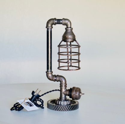Savage Steampunk Lamp | Industrial Metal Table Lamp | Rustic Handmade Home Decor