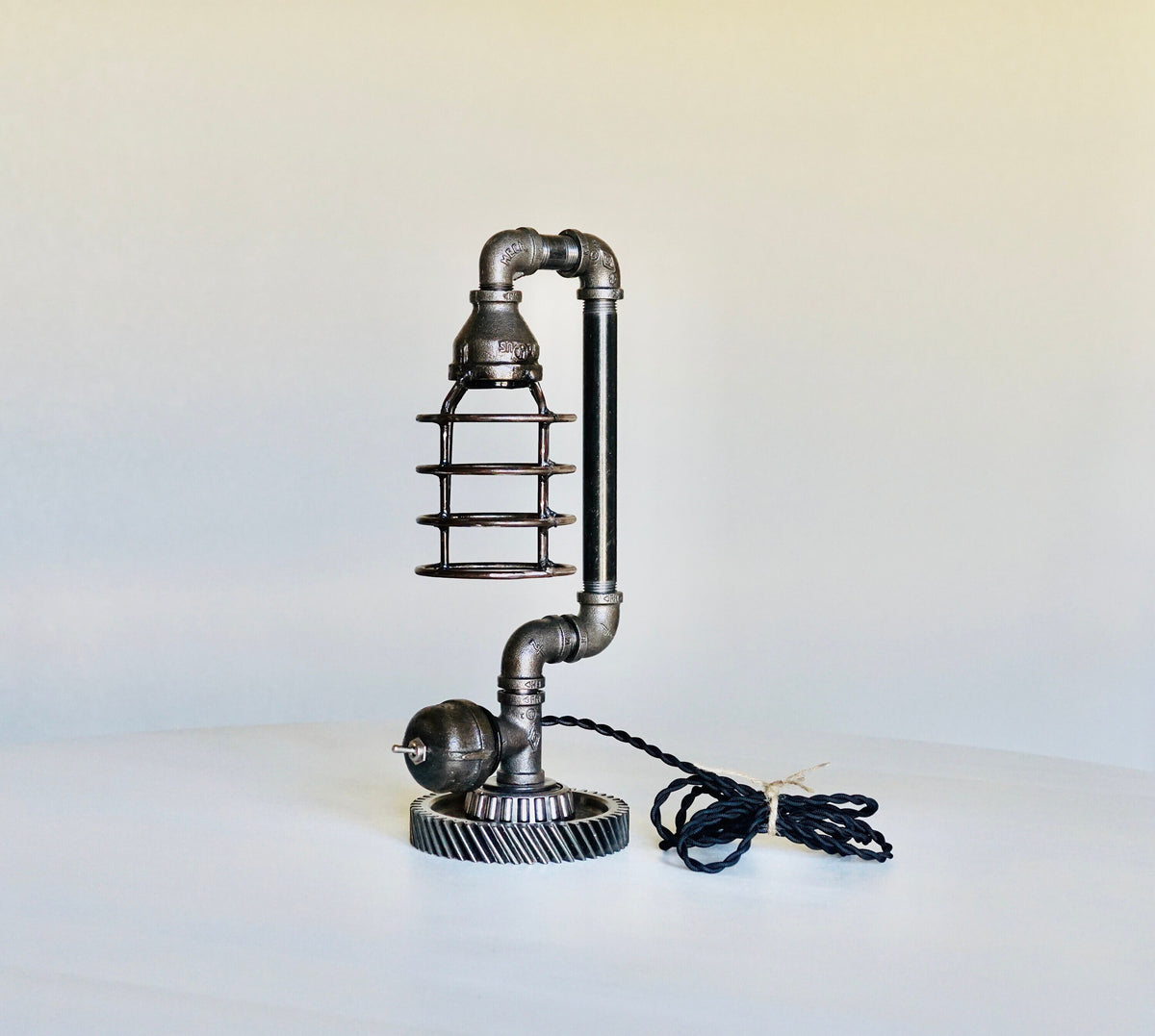 Savage Steampunk Lamp | Industrial Metal Table Lamp | Rustic Handmade Home Decor