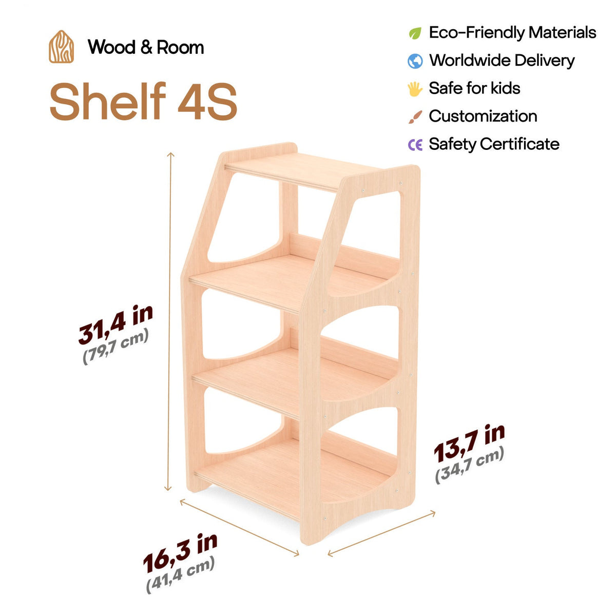 Montessori Clothing Rack & Shelf Set for Organized Toddler Nursery