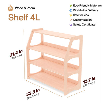 Montessori Clothing Rack & Shelf Set for Organized Toddler Nursery