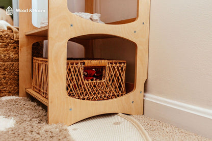 Montessori Clothing Rack & Shelf Set for Organized Toddler Nursery