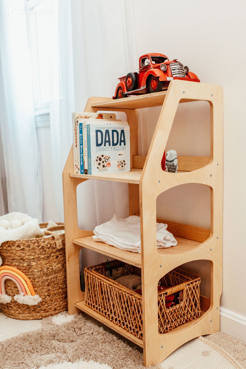 Montessori Clothing Rack & Shelf Set for Organized Toddler Nursery