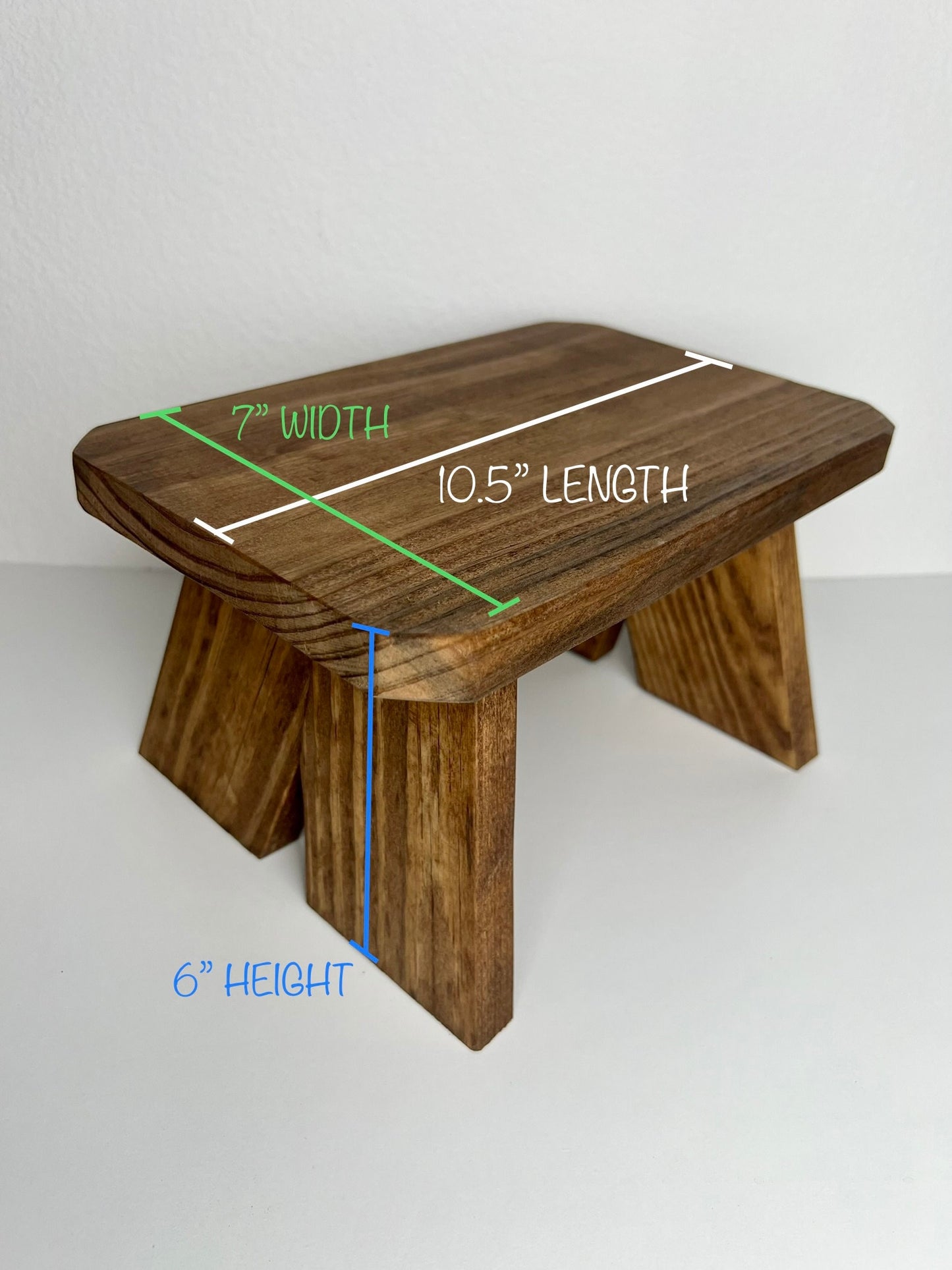 Small Handcrafted Wooden Step Stool | Minimalist Foot Stool | Little Plant Stand & Bathroom Stool