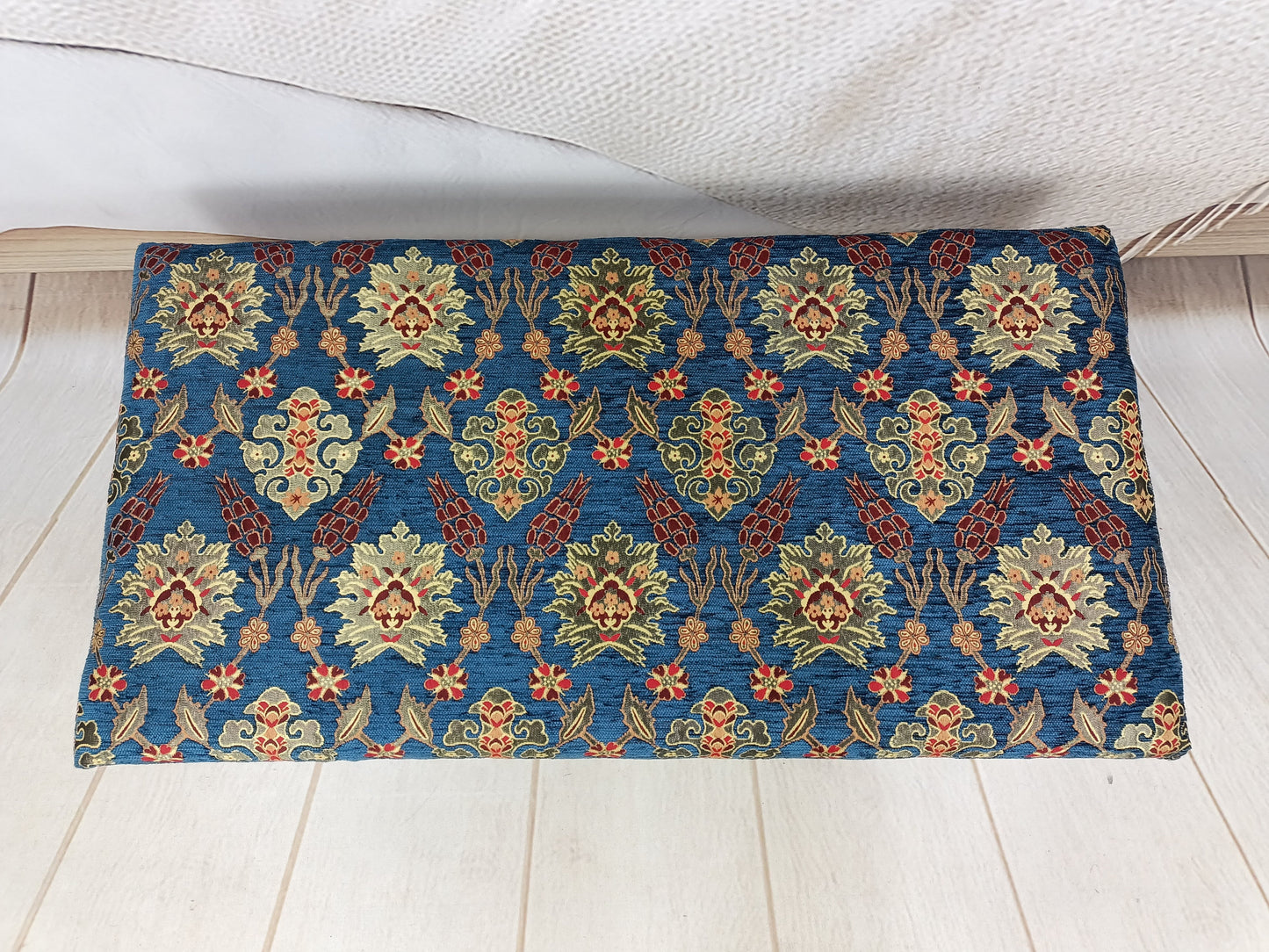 Upholstered Bench, Entryway Bench, Modern Ottoman, Handmade Furniture, Blue Fabric Bench, Piano Bench, Funky Chair, Window Seat