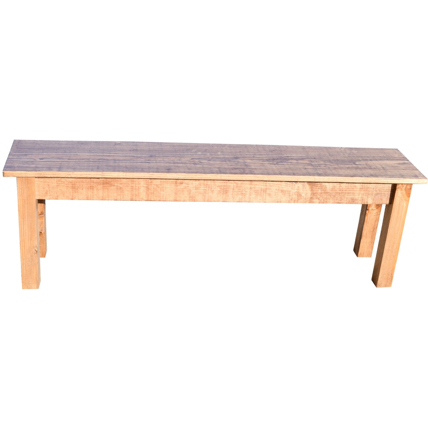 Lancaster Harvest Farmhouse Bench, Rustic Solid Wood Bench