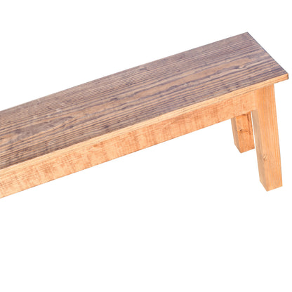 Lancaster Harvest Farmhouse Bench, Rustic Solid Wood Bench