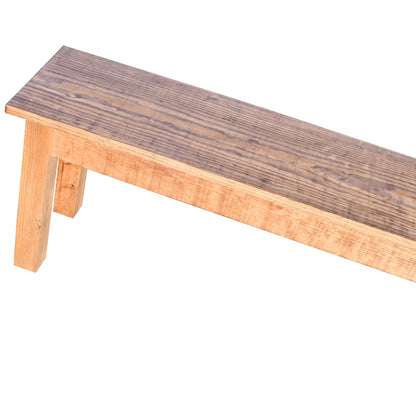 Lancaster Harvest Farmhouse Bench, Rustic Solid Wood Bench