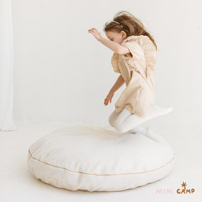 Pouf floor cushion round reading nook gifts for kids, perfect floor pillow for nursery playroom, available in different colors by minicamp