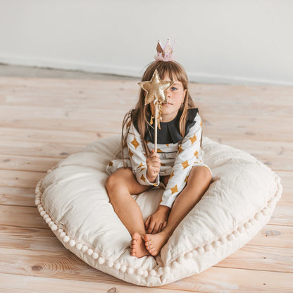 Cozy Reading Cushion, Toddler Cushion, Round Floor Pillow, Kids Reading Corner Decor, Big Cushion Playroom Pillow, Kids Birthday Gift