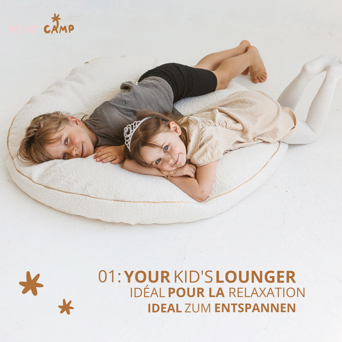 Pouf floor cushion round reading nook gifts for kids, perfect floor pillow for nursery playroom, available in different colors by minicamp