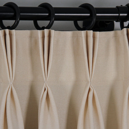 Extra Wide Linen Curtains, Triple Pinch Pleat, Light Filtering Drapes