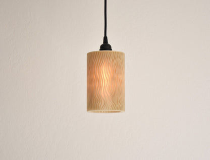 Bio Shroom Ribbed Pendant Lamp with Organic 3D-Printed Shade