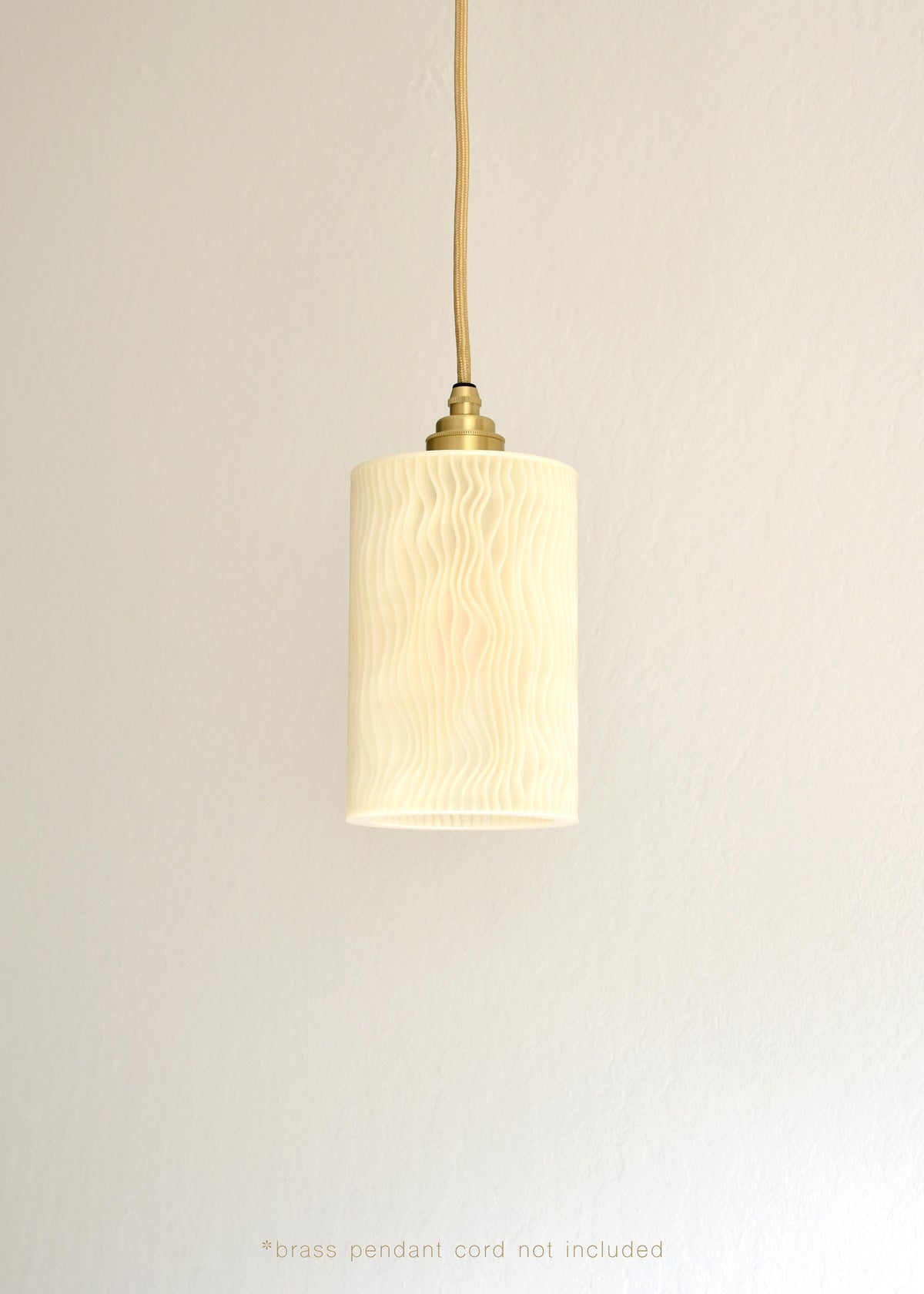 Bio Shroom Ribbed Pendant Lamp with Organic 3D-Printed Shade