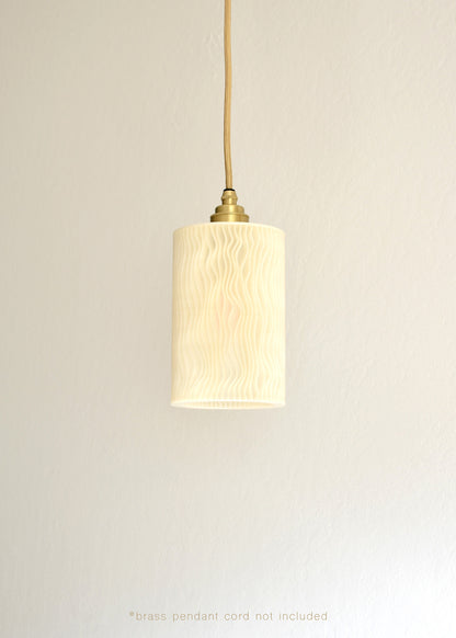 Bio Shroom Ribbed Pendant Lamp with Organic 3D-Printed Shade