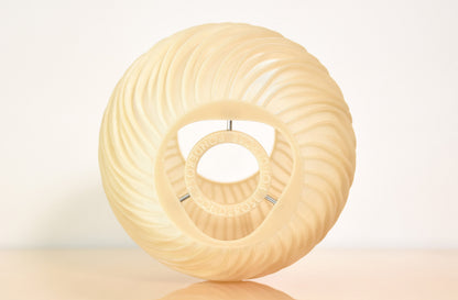 Mycota Ribbed Pendant Lamp with Organic 3D-Printed Shade