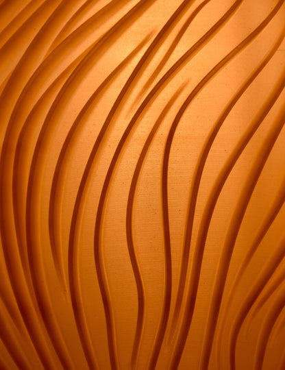 Mycota Ribbed Pendant Lamp with Organic 3D-Printed Shade