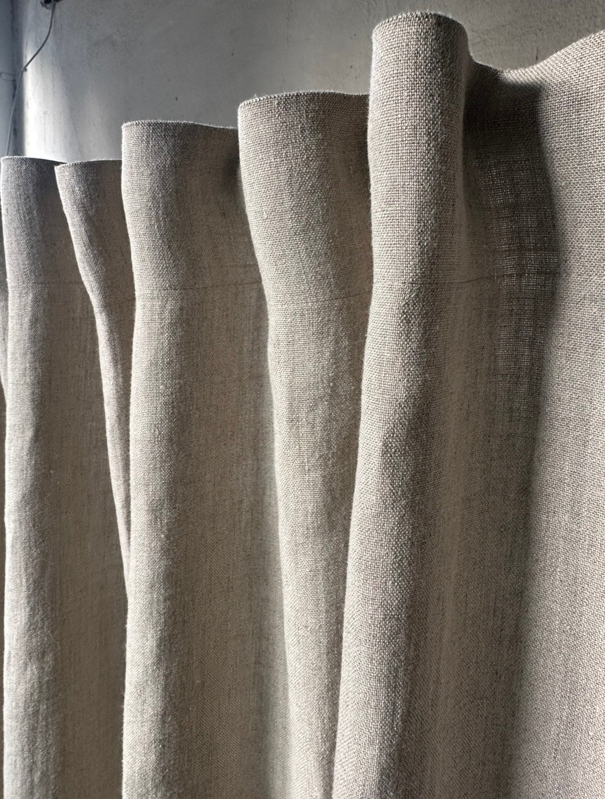 Rustic Linen Curtain, Heavy Linen Curtain Panel, Natural Burlap Curtain Panel, Living Room Linen Curtain, Window Natural Linen Curtain
