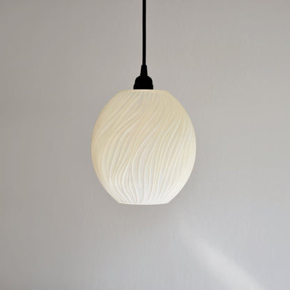 Mycota Ribbed Pendant Lamp with Organic 3D-Printed Shade