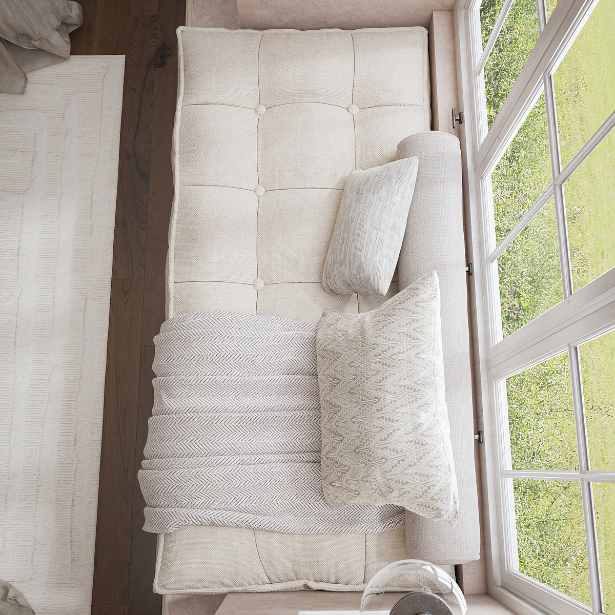 Tufted Cushion, Indoor Bench Cushion, Window Seat Cushion