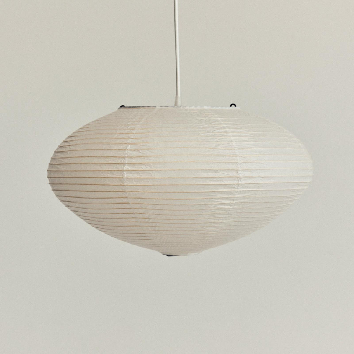Japanese Saucer Paper Lamp Shade 45cm, Minimalist Pendant Lantern