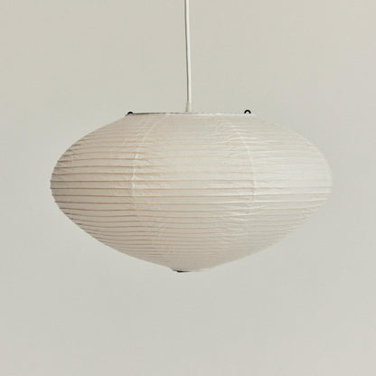 Japanese Saucer Paper Lamp Shade 45cm, Minimalist Pendant Lantern