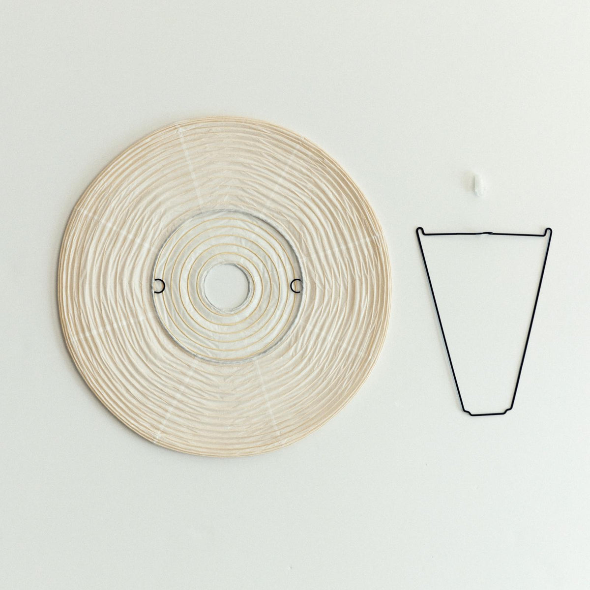 Japanese Saucer Paper Lamp Shade 45cm, Minimalist Pendant Lantern