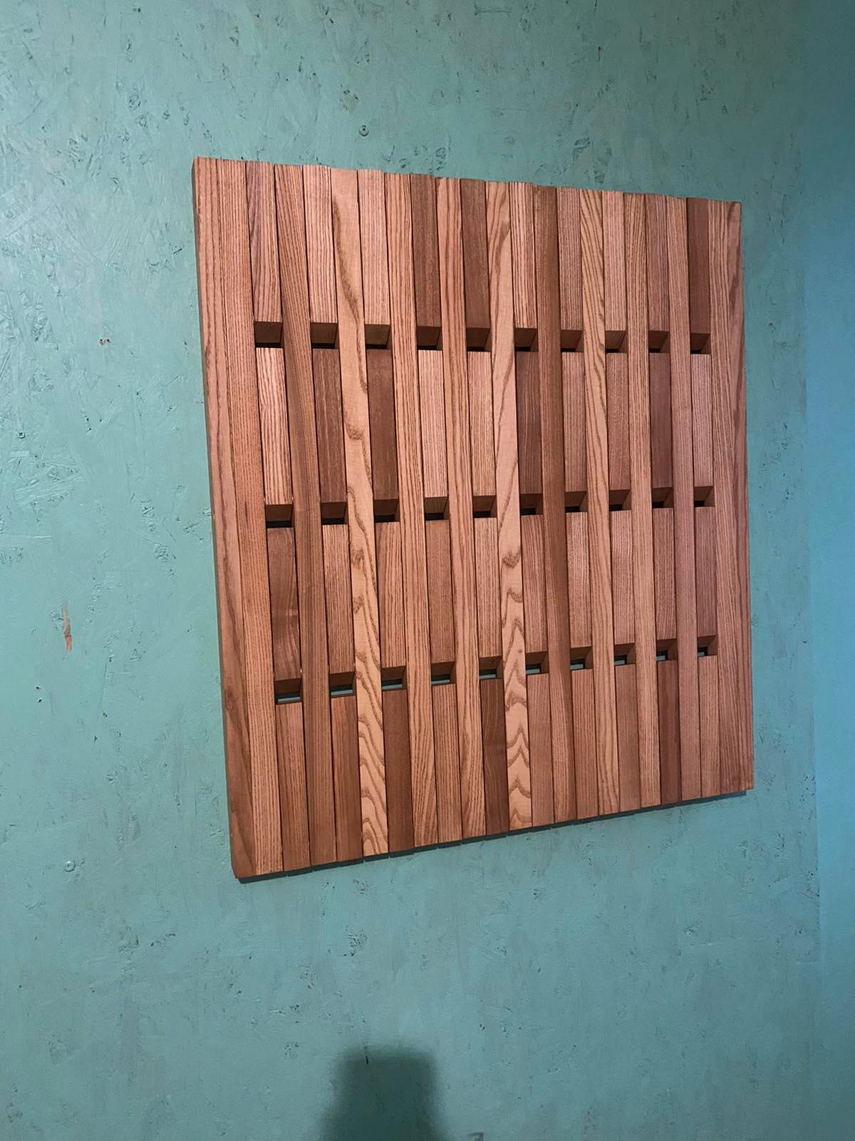 Wall-mounted organizer, coat rack, natural wood, Oak