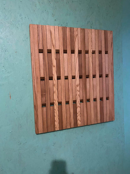 Wall-mounted organizer, coat rack, natural wood, Oak