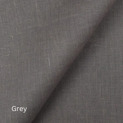 Custom 100% Linen French Door Curtain Panel with Rod Pockets