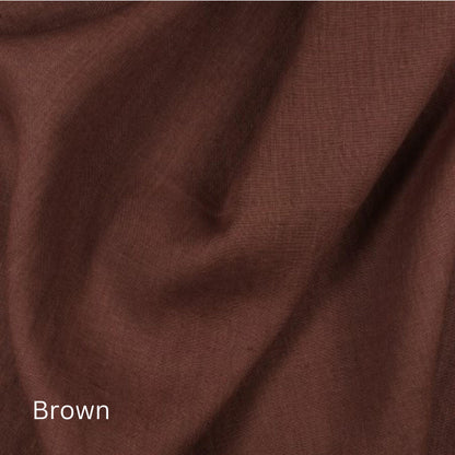 Custom 100% Linen French Door Curtain Panel with Rod Pockets