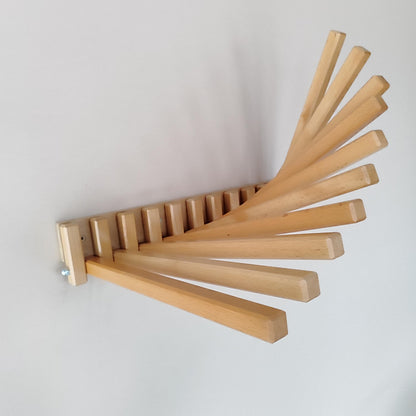 Beech Wood Wall Mounted Drying Rack: Foldable Space Saver