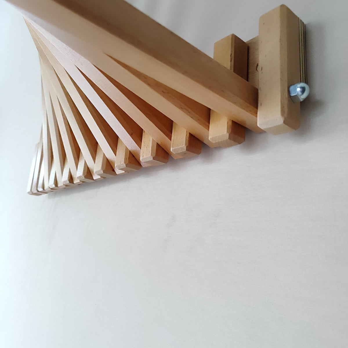 Beech Wood Wall Mounted Drying Rack: Foldable Space Saver